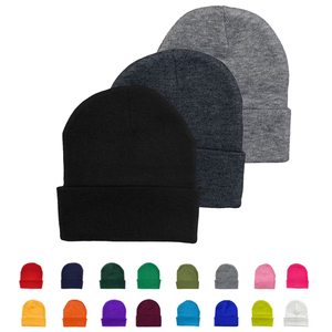 OEM White Knit Beanie Hat Ribbed <b>Winter</b> <b>Cap</b> Women Men Soft Warm Stretch Plain Skull <b>Cap</b> Wholesale Supplier - Product Image 3