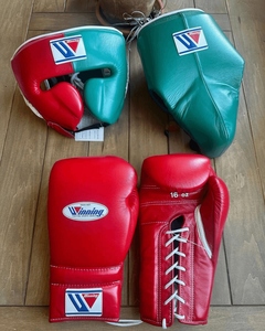 Ensemble d'entraînement de boxe professionnel en cuir sur mesure de haute qualité Winning pour sparring : gants de boxe, protège-tête, protège-aine - Product Image 5