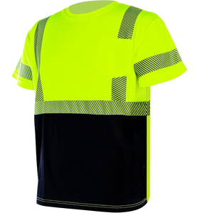 Camisa de Trabajo Unisex Rosa con Estampado Hawaiano de Alta Visibilidad, Resistente al Viento, con Franjas Reflectantes, Uniforme de Seguridad de Algodón con Detección de Agujas - Product Image 6
