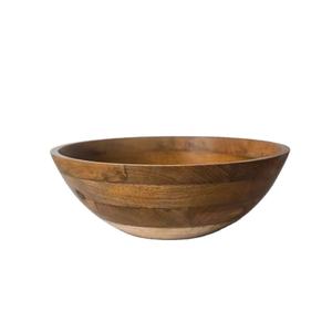 Tazón de Madera Artesanal Indio Personalizado en Línea al Mejor Precio, Tazón de Madera de Acacia Más Vendido, Tazón para Servir Ensaladas, Tazón para Servir Comida - Product Image 1