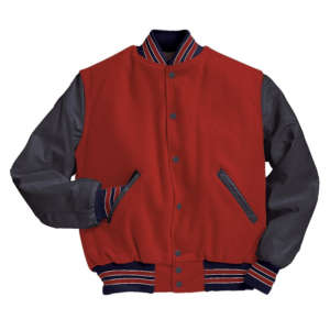 แจ็คเก็ตหนังคุณภาพสูงไซส์ใหญ่ แขนหนัง ตัวเสื้อผ้าขนสัตว์ ปักลายการ์ตูน สไตล์สตรีทแฟชั่น สำหรับผู้ชาย - Product Image 1