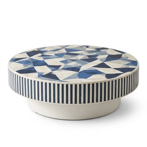 Mesa de Centro Escultórica de Múltiples Niveles con Incrustaciones de Hueso Hechas a Mano, para Muebles de Sala de Estar de Lujo, Suministro al por Mayor - Product Image 3