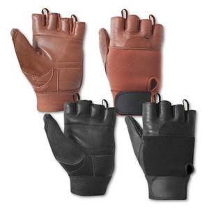 Premium Quality Classic Sheep Grain Leather Wheelchair Gloves Fingerless Industrial Safety Personal Protective Gloves Casual Gym - Product Image 3