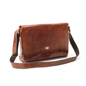 Porte-documents souple vintage marron en PU de 15 pouces avec bandoulière arquée amovible et fermeture à fermoir pour voyages d'affaires unisexe - Product Image 3