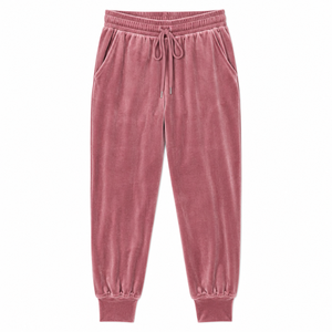 Womens Velour <b>Jogger</b> Sweatpants Elastic Waist Drawstring Plush <b>Velvet</b> High Waist Casual Streetwear Loungewear Sportswear ODM - Product Image 4