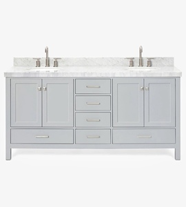 Gabinete de Baño Abigail de 72 Pulgadas con Doble Lavabo, Marca Privada, Solo Gabinete, 7 Opciones de Acabado, Venta al Por Mayor, Fábrica en Vietnam - Product Image 1