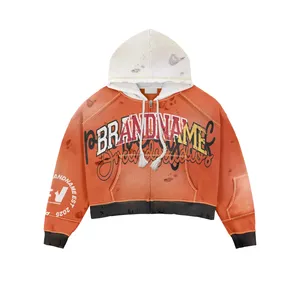 Conjunto Deportivo Unisex BRANDNAME, Color Naranja, con Capucha, Manga Larga, Estilo Urbano, Corte Holgado, Pantalones con Cordón, Estampado por Sublimación, Ropa de Otoño para Adultos - Product Image 3