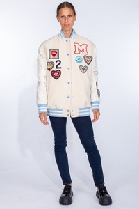 แจ็คเก็ตวาร์ซิตี้แบบอเมริกันสั่งทำพิเศษสำหรับผู้ใหญ่ ผ้าแคนวาสผสมขนสัตว์หนา สีบลัช ป้องกันน้ำ ระบายอากาศ กันลม - Product Image 3