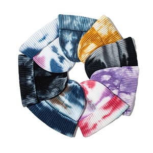 Bonnets en tricot imprimés teintés bonnets d'hiver streetwear tye dye bonnets d'hiver hommes femmes 2025 - Product Image 2