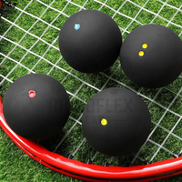 Balles de squash en caoutchouc personnalisées de haute qualité, promotionnelles, marque privée, rotation à 360 degrés, flexibles, marque RHINOFLEX GEAR, 10 pièces