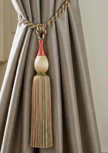 Set of 2 Cotton Tassel Curtain <b>Tiebacks</b>, Elegant Luxury Home Decor - Product Image 3