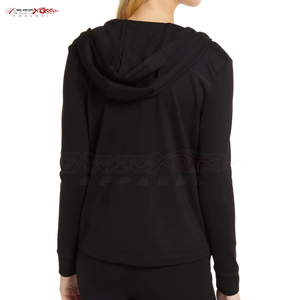 Gariox Apparel Breathable <b>Zip</b>-<b>Up</b> Hoodie for Women High Stretch Fabric Adjustable Hood Lined Design-Autumn/Winter HIGH STREET - Product Image 3