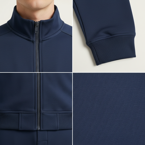 Custom Men Tracksuit Set <b>Jacket</b> and Jogger Pants Gym Training Tracksuit with Custom Logo OEM Factory Direct - Product Image 6