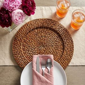 Platos de ratán ecológicos, manteles individuales de mimbre y bambú para decoración del hogar, cocina y decoración de mesas para bodas. - Product Image 2