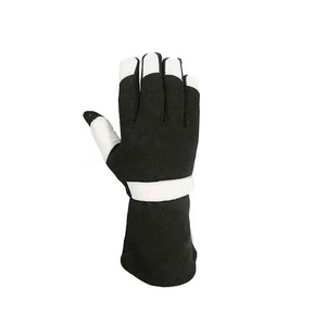 Gants de course à doigts entiers, noirs et blancs, antidérapants, enduits de PU, unisexes, pour activités de plein air, imperméables, légers, avec fermeture auto-agrippante - Product Image 2
