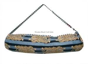 Bolsa de yoga plegable hecha a mano, ecológica, de algodón, con estampados modernos de animales, ligera, duradera, con correa ajustable. - Product Image 6