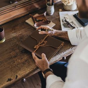 Soft Touch Leather Heavy Duty Smell Proof Protection A5 Refillable Journal Case Notebook Holder for Writing LNBC-0130 - Product Image 5