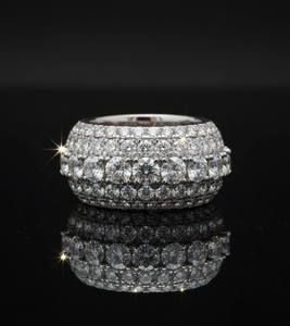 Mens Iced Out Bling <b>Ring</b> Multi Row Hip Hop Design 925 <b>Silver</b> 10K 14K Gold Finish Bold <b>Statement</b> Fashion Jewelry Gift for Him - Product Image 1