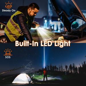 Ventilatore da cintura portatile con Clip in vita a 5 velocità con torcia elettrica 1WmAh ventilatore da collo a mani libere per campeggio - Product Image 2