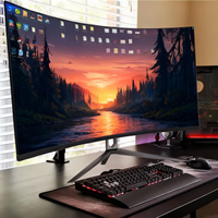 Moniteur de jeu incurvé OEM/ODM, écran plat LED sans cadre, PC incurvé 180/240 Hz, vente en gros, sans bordure, usine, 24/27/32 pouces