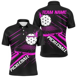 Uniforme de Pickleball Personalizado para Hombre, Sublimado, Impresión 3D, Camiseta Transpirable, Camisetas Polo Personalizadas para Clubes Deportivos - Product Image 3