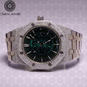Charm_Jewells Luxury Stainless Steel <b>Watch</b> 42mm Round Case Sapphire Crystal Analog Dial Luminous Folding Clasp Unisex - Product Image 3