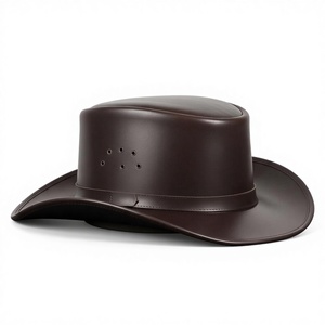 Sombreros Vaqueros de Cuero de Búfalo Auténtico, Ecológicos, Unisex, para Playa, con Impresión Personalizada, para las Cuatro Estaciones, Hechos en India - Product Image 6