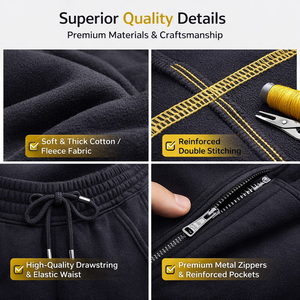 Chándal Deportivo Atlético para Hombre de Último Estilo, Traje Deportivo Cálido de Algodón y Poliéster de Alta Calidad, Chándales Elásticos con Cordón Ajustable de Moda - Product Image 3