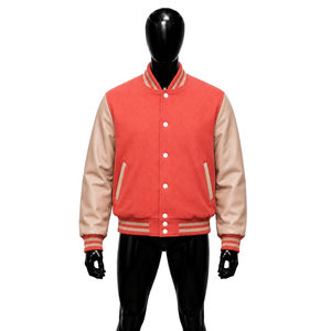 Veste universitaire en laine corail personnalisable avec logo, production en gros, qualité export, style urbain tendance, look minimaliste et épuré - Product Image 1