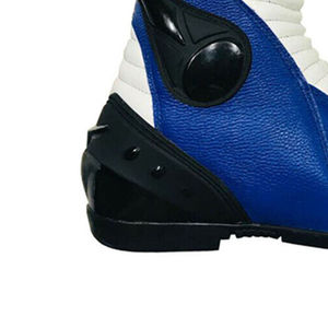 Chaussures de moto confortables pour la course, imperméables, coupe-vent, respirantes, en cuir, mi-mollet, avec fermeture éclair latérale, antidérapantes, pour le motocross - Product Image 4
