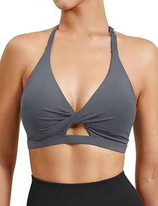 เสื้อชั้นในกีฬาผู้หญิง OEM แบบไร้ตะเข็บ ผ้าริบ สำหรับโยคะและออกกำลังกาย รับทำโลโก้ ชุดออกกำลังกาย - Product Image 5