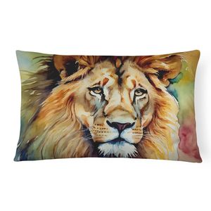 Nuevas alfombras de acuarela con diseño de vida silvestre Lion 2956 de 12Hx16W, lavables, para interiores/exteriores, cojín decorativo para sofá, cama, patio, para interiores y exteriores - Product Image 1