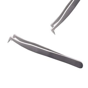 แหนบปลายผมไฟเบอร์สำหรับขนตาสีชมพูสีทองแหนบปลายแบบมืออาชีพสินค้าใหม่ - Product Image 2