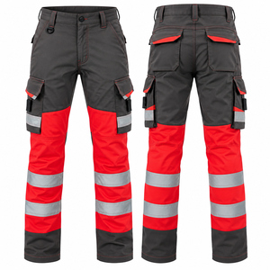 TwillSports High Visibility Anti-Wrinkle Quick Dry <b>Work</b> <b>Pants</b> Unisex Reflective <b>Cargo</b> Trousers Knee Reinforcement for - Product Image 1