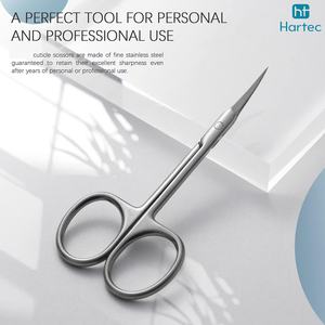 Professional Stainless Steel Manicure Scissors for Salon Uses, Sharp Curved Blade with Steel Handles Nail Cuticle <b>Trimmer</b> Tool - Product Image 4