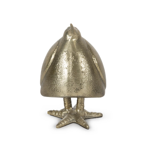 Figura Decorativa de Pájaro de Metal Dorado Pinna, 8x8 cm, Escultura Decorativa para el Hogar, Sala de Estar, Oficina, Estatua Elegante - Product Image 5