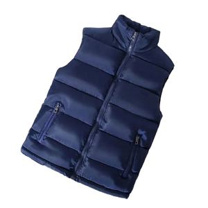 Chaleco blanco para hombre, chaqueta ajustada con cuello levantado, chaquetas acolchadas sin mangas, chaleco informal para primavera y otoño, abrigo cálido para hombre - Product Image 1