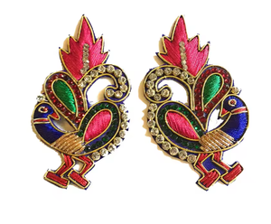 Broche de Lujo con Hilo de Oro de la India, Parche Bordado a Mano con Trabajo en Oro, Colores y Formas Personalizadas, Servicio OEM para Chaquetas, Bolsos y Sombreros - Product Image 5