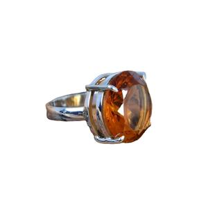 Bagues fantaisie tendance en argent 925 plaqué or rose et rhodium avec sertissage à griffes pour hommes et femmes - Cadeau de mariage et de fête - Product Image 1