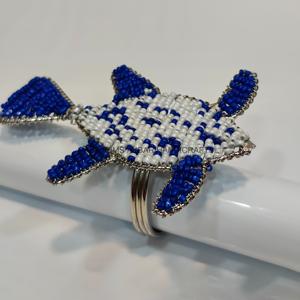 ที่ใส่ผ้าเช็ดปากงานแต่งงานแบบลูกปัดแก้วเหล็ก ดีไซน์หรูหรา แหวนผ้าเช็ดปากทรงกลมแบบกำหนดเอง ผู้ผลิตขายส่งรูปทรงปลา - Product Image 6