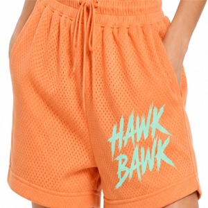 Shorts en maille pour femmes, légers, décontractés, avec cordon de serrage, style sportif, respirants, avec poches, vêtements d'été décontractés pour femmes - Product Image 4