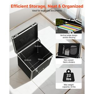 Di động di động kinh doanh tập tin lưu trữ hộp kính thiên văn xử lý 15.6x12.6x15 inch nội bộ ngực khóa tay kéo trường hợp cho - Product Image 3