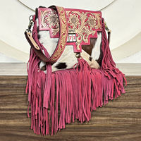 Nouveau sac bandoulière à franges en cuir de vachette véritable fait main, style western, sac à main Jackpot, parfait pour les femmes