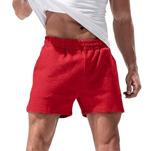Shorts de sport décontractés pour hommes, taille élastique, en tissu tricoté peigné imprimé, respirant et infroissable, service OEM - Product Image 2