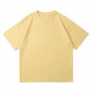 T-shirt en coton pour homme, manches courtes, coupe décontractée, col rond, uni, jersey tricoté, écologique, séchage rapide, 220g - Product Image 6