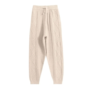 Pantalon en tricot pour femmes, de haute qualité, respirant, confortable, en coton, vêtements décontractés, logo personnalisé - Product Image 3