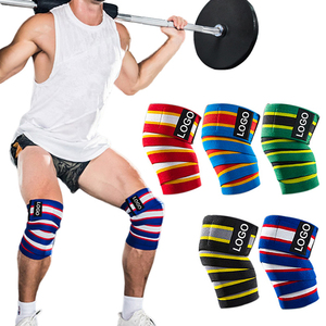 Bandages de genou pour hommes et femmes, en coton élastique, respirants, écologiques, pour la musculation, soutien et protection sportive - Product Image 2