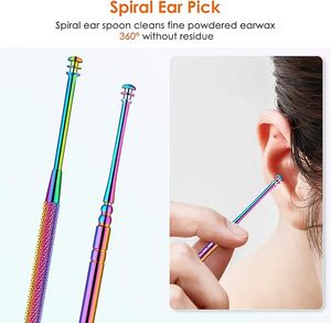 Kit professionnel de nettoyage d'oreilles sûr et efficace avec curettes en acier inoxydable pour adultes et enfants à domicile - Product Image 5