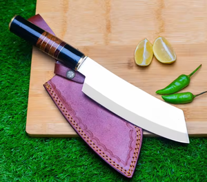 Couteau de chef LEGACY BLADES, forgé à la main, en acier à haute teneur en carbone, style japonais, manche en résine fait main, couteau de cuisine - Product Image 4
