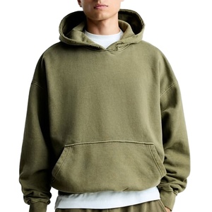 Cliente marca calidad impresión Logo calidad básica Color sólido pulóver Oversize Sudadera con capucha para hombres de alta calidad hombres pulóver con capucha - Product Image 1